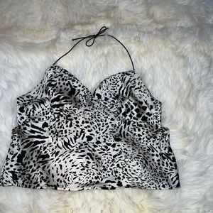 CHEETAH PRINT SILK TOP